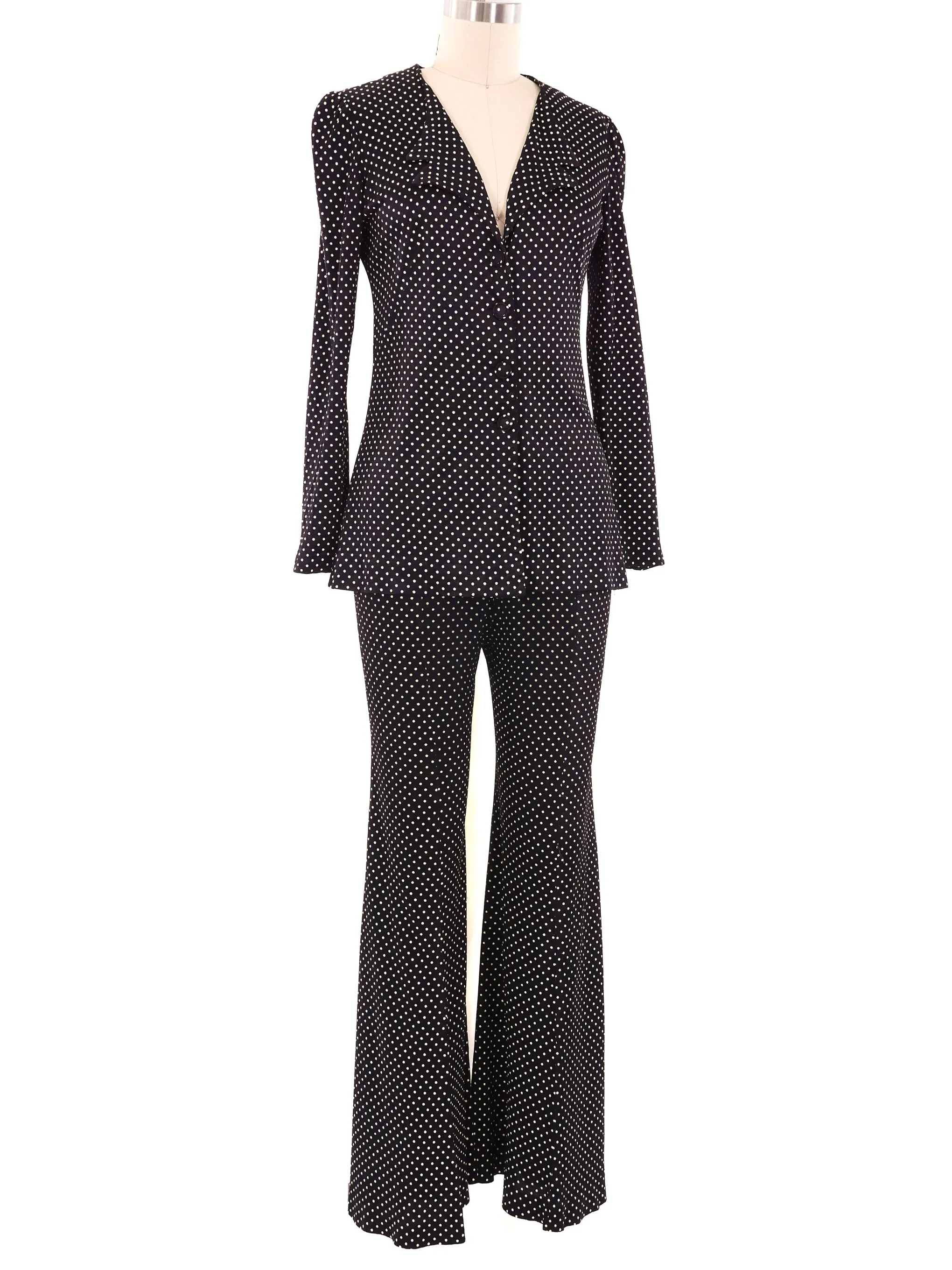 1970's Polka Dot Pant Suit