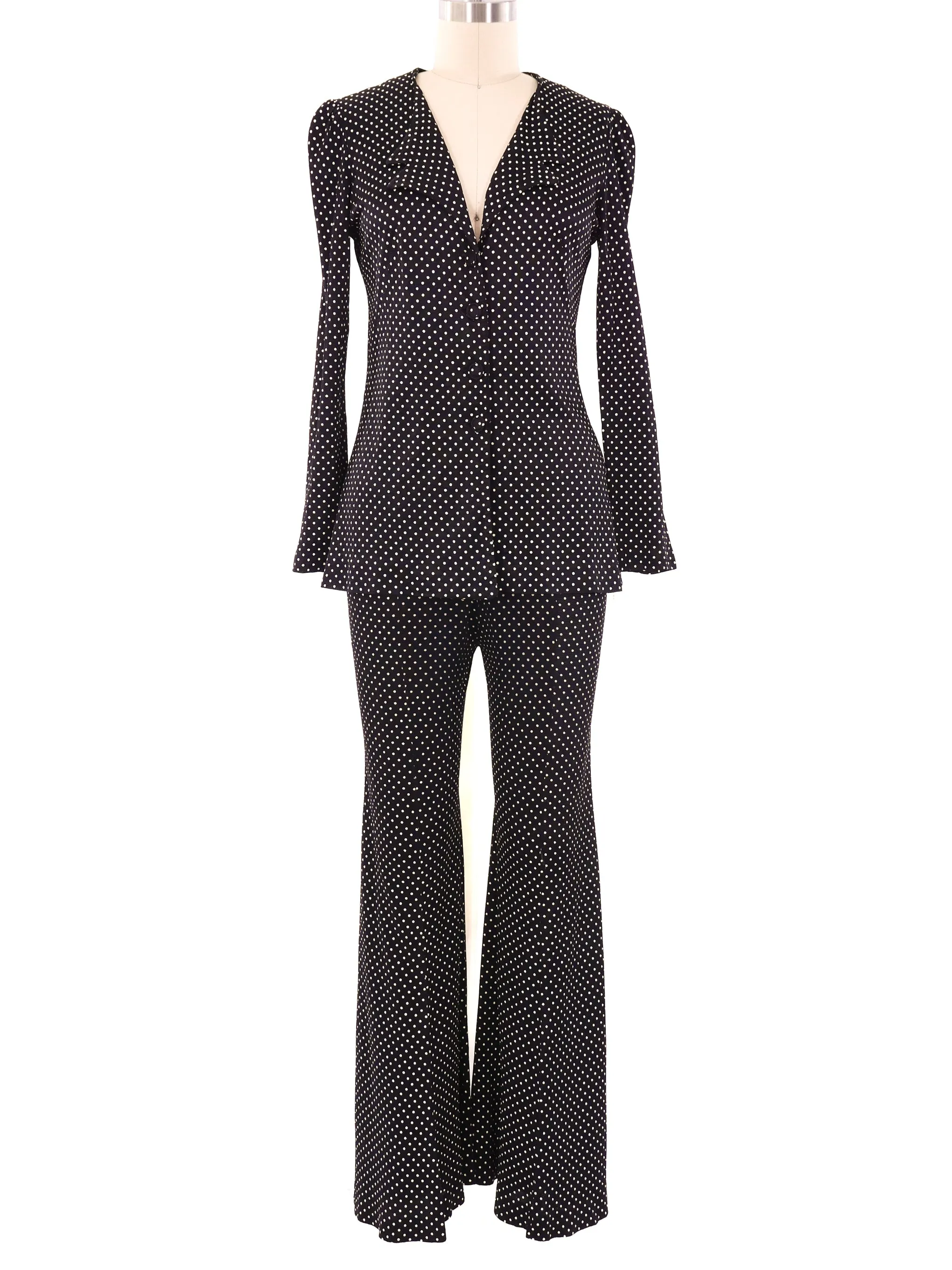 1970's Polka Dot Pant Suit