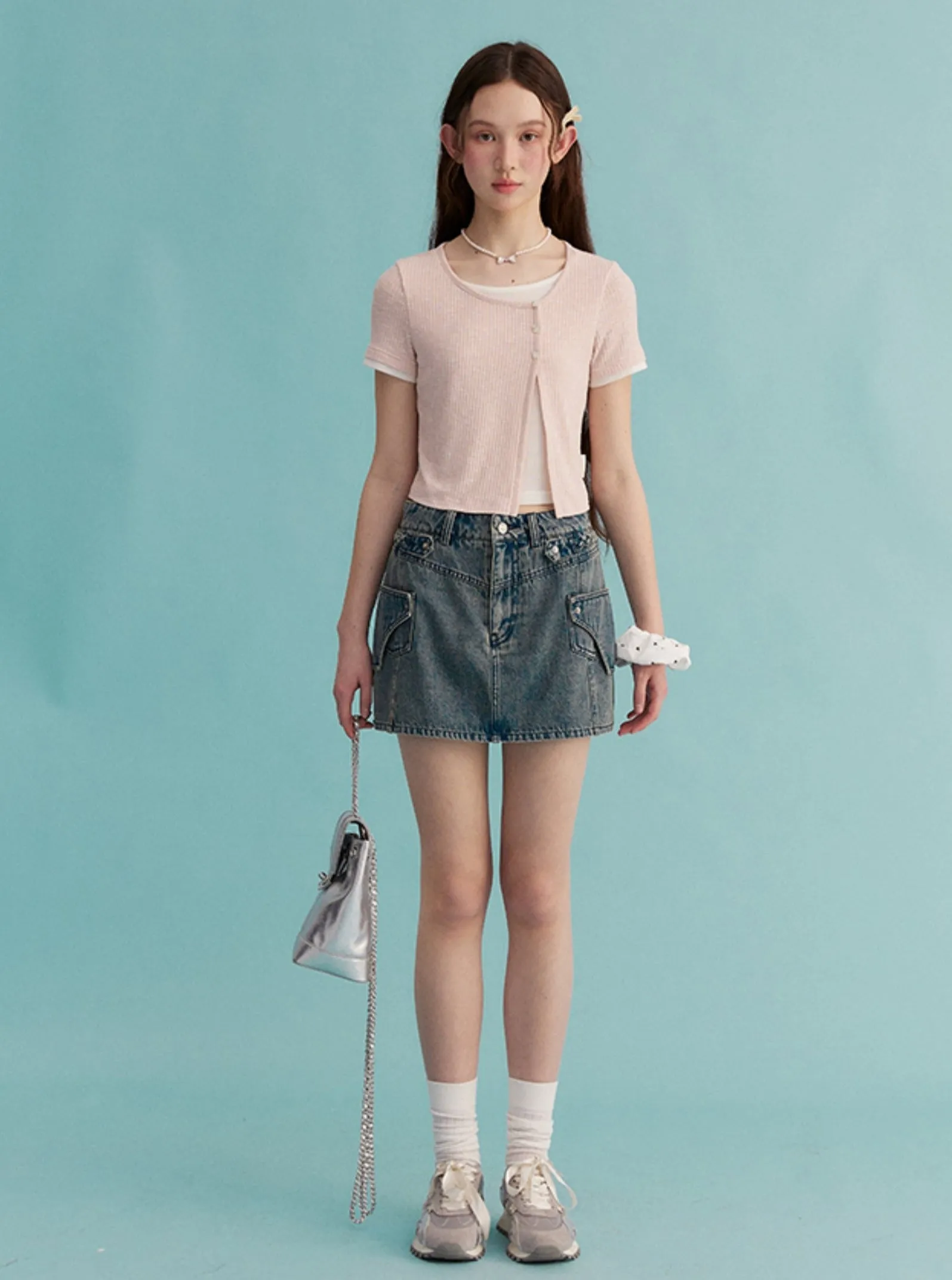 A-Line Vintage Denim Skirt