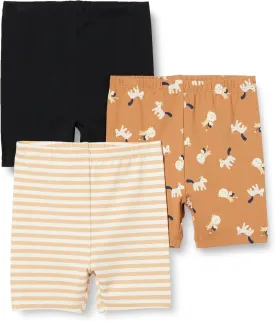 Amazon Essentials Toddlers and Baby Girls' Bike Shorts, Pack of 3