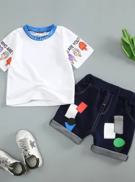Baby Boy Clothes Toddler Cartoon Sports 2Pcs Suit