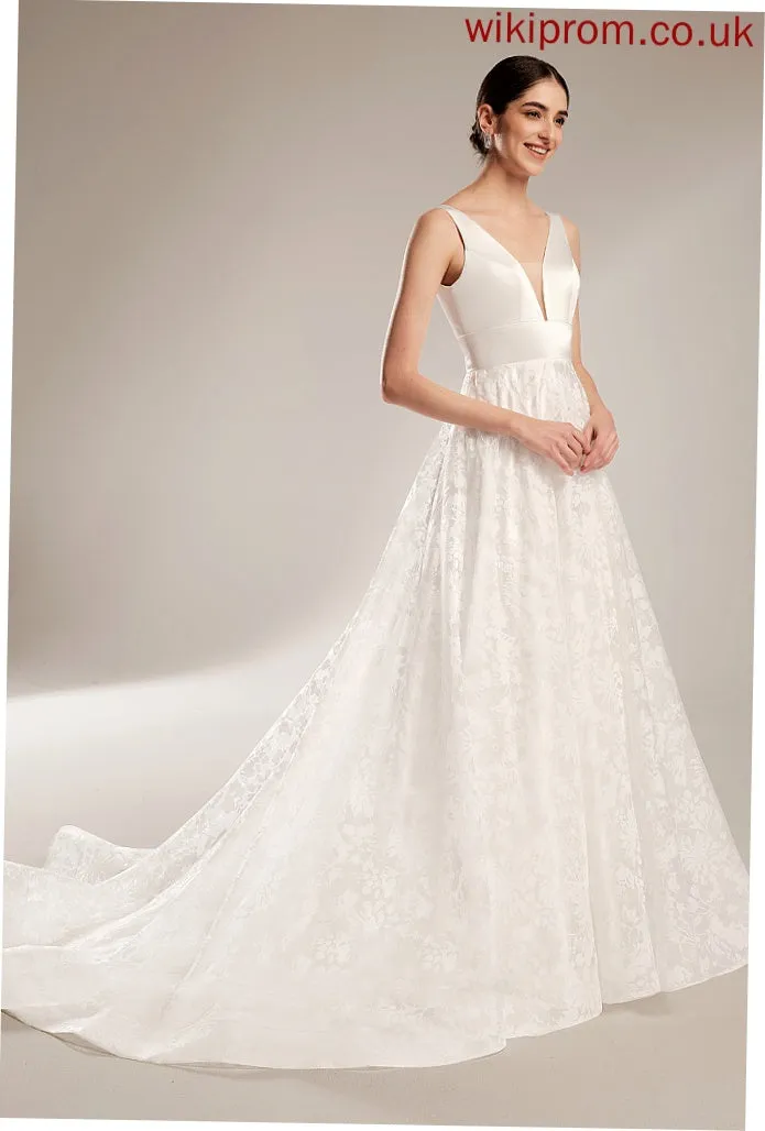 Ball-Gown/Princess V-neck Chapel Train Olivia Dress Wedding Dresses Wedding
