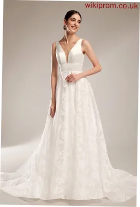 Ball-Gown/Princess V-neck Chapel Train Olivia Dress Wedding Dresses Wedding