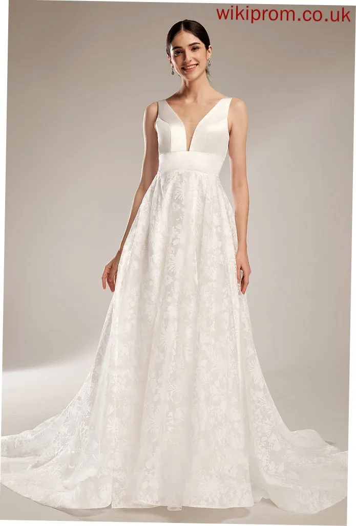 Ball-Gown/Princess V-neck Chapel Train Olivia Dress Wedding Dresses Wedding