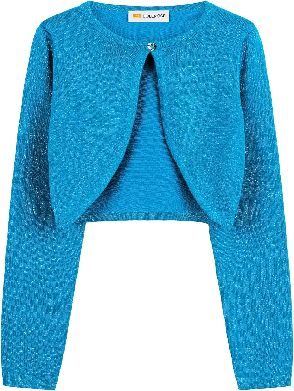 BOLEROSE Girls Long Sleeve Sparkle Cardigan Childrens Kids Bolero Shrug