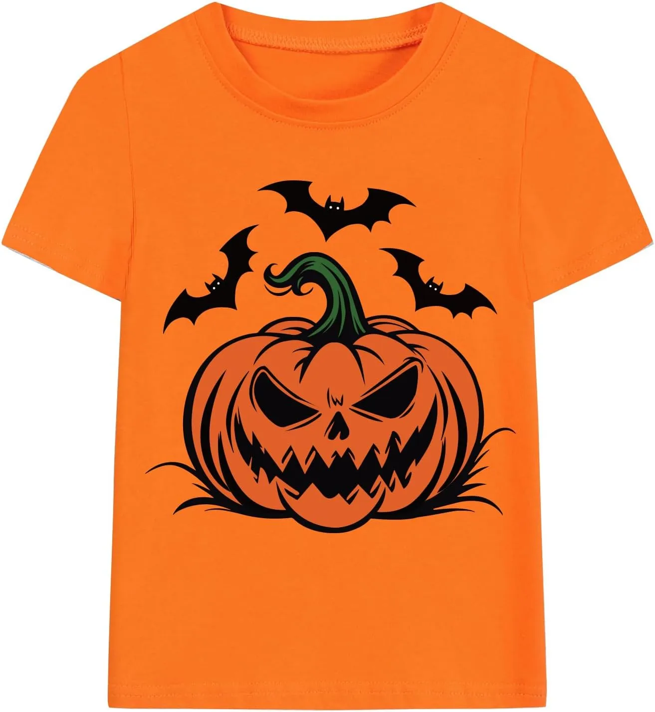 Boys Halloween T-Shirts Halloween Pumpkin Shirts Kids Ghost Trick or Treat Boo Print Tops Tees 3-10 Years