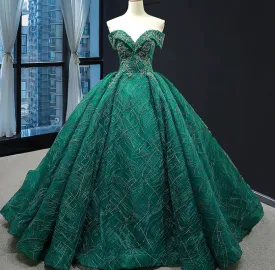 bride dress off shoulder European and American palace dream princess art wedding dress