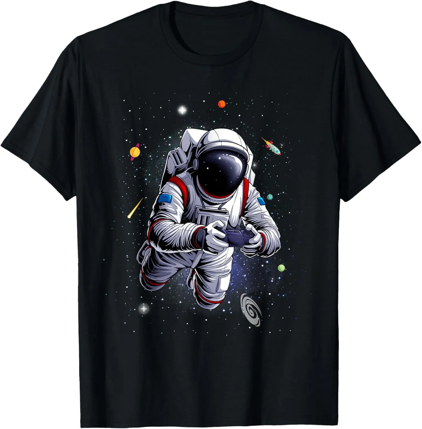 Cool Astronaut Art For Kids Boys Men Space Themed Galaxy T-Shirt