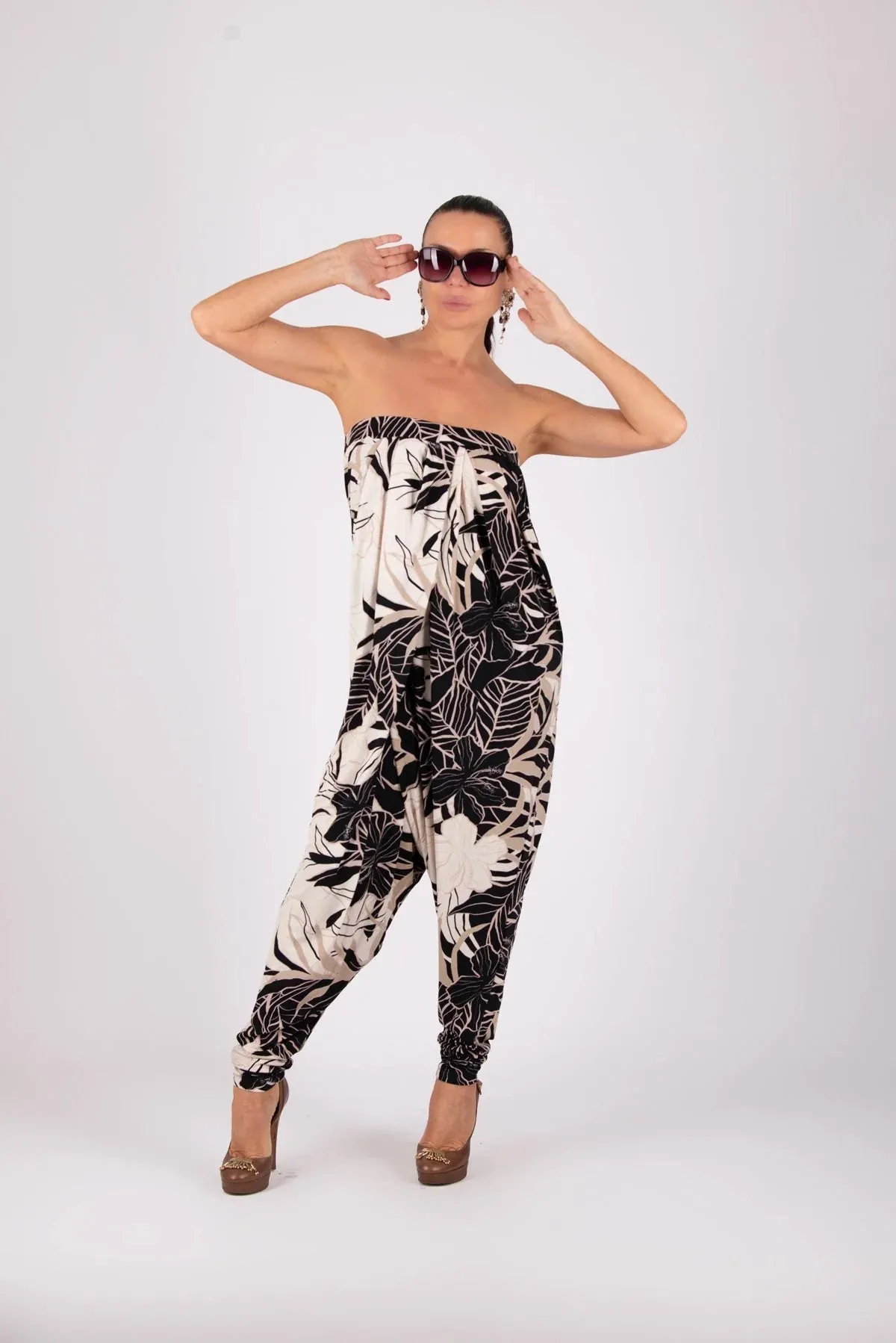 ELIF Off Shoulder Floral Jumpsuit