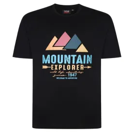 Espionage Mens Big Size Short Sleeve Mountain Explorer Tee in 2XL-8XL