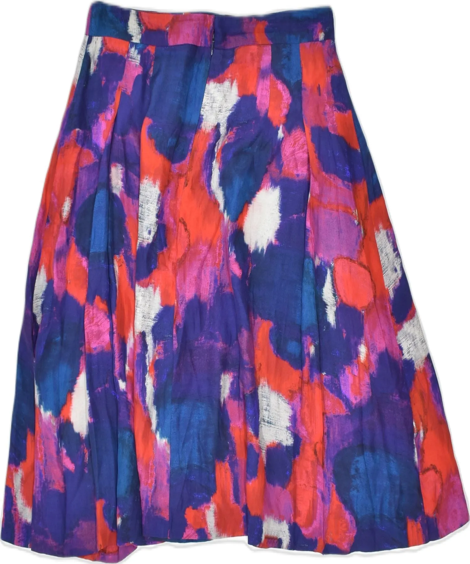 JIGSAW Womens A-Line Skirt UK 12 Medium W30 Multicoloured Tie Dye Silk