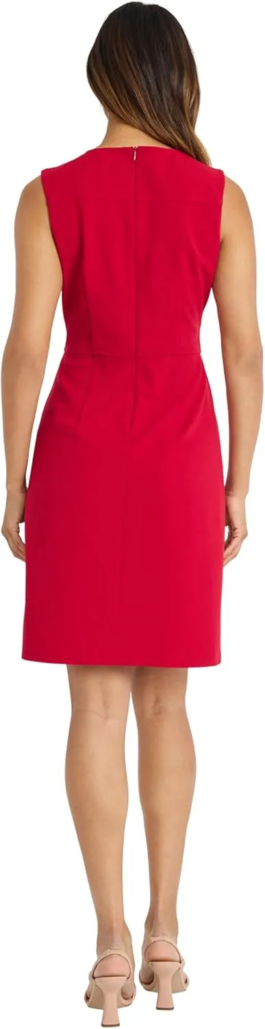 Maggy London Sleeveless Knee Length Sheath Wedding Guest Or Work Dress for Women