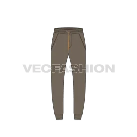 Mens Khaki Jogger Pants