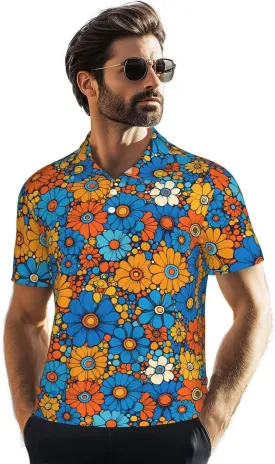 Mens Shirt Short Sleeve Dry Fit Performance Athletic Sports Daily Casual Collared Shirts for Men