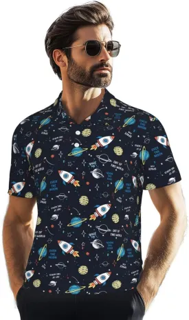 Mens Shirt Short Sleeve Dry Fit Performance Athletic Sports Daily Casual Collared Shirts for Men