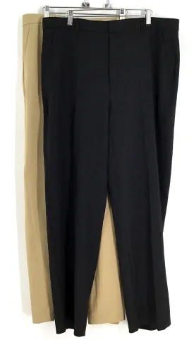 NWT Banana Republic Women's Black Khaki Stretch Dress Pants - Size 16 Lot Of 2