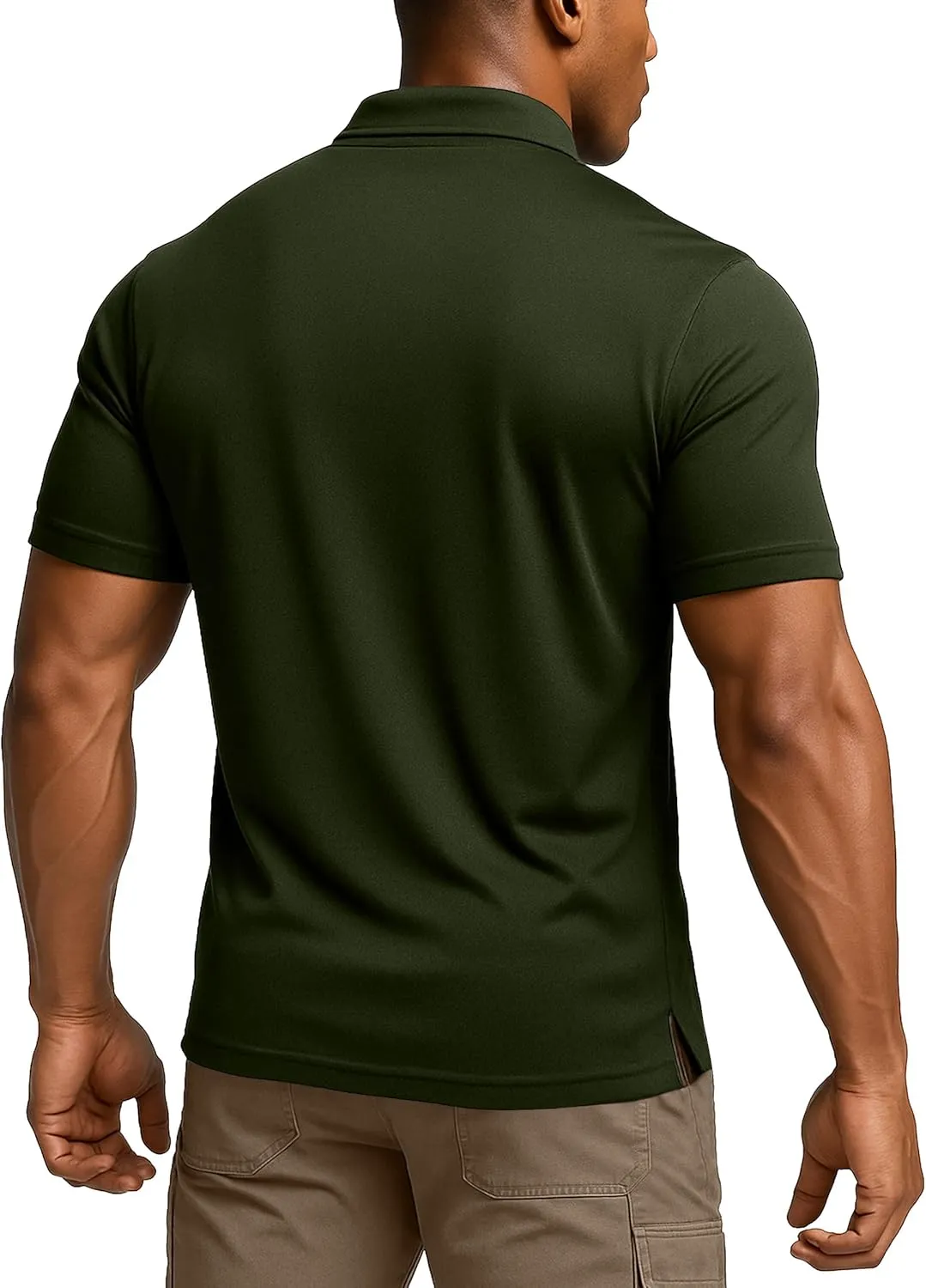 NY Threads Mens Polo Shirt Short Sleeves Quick Dry Performance Tactical Pique Jersey Golf Shirt