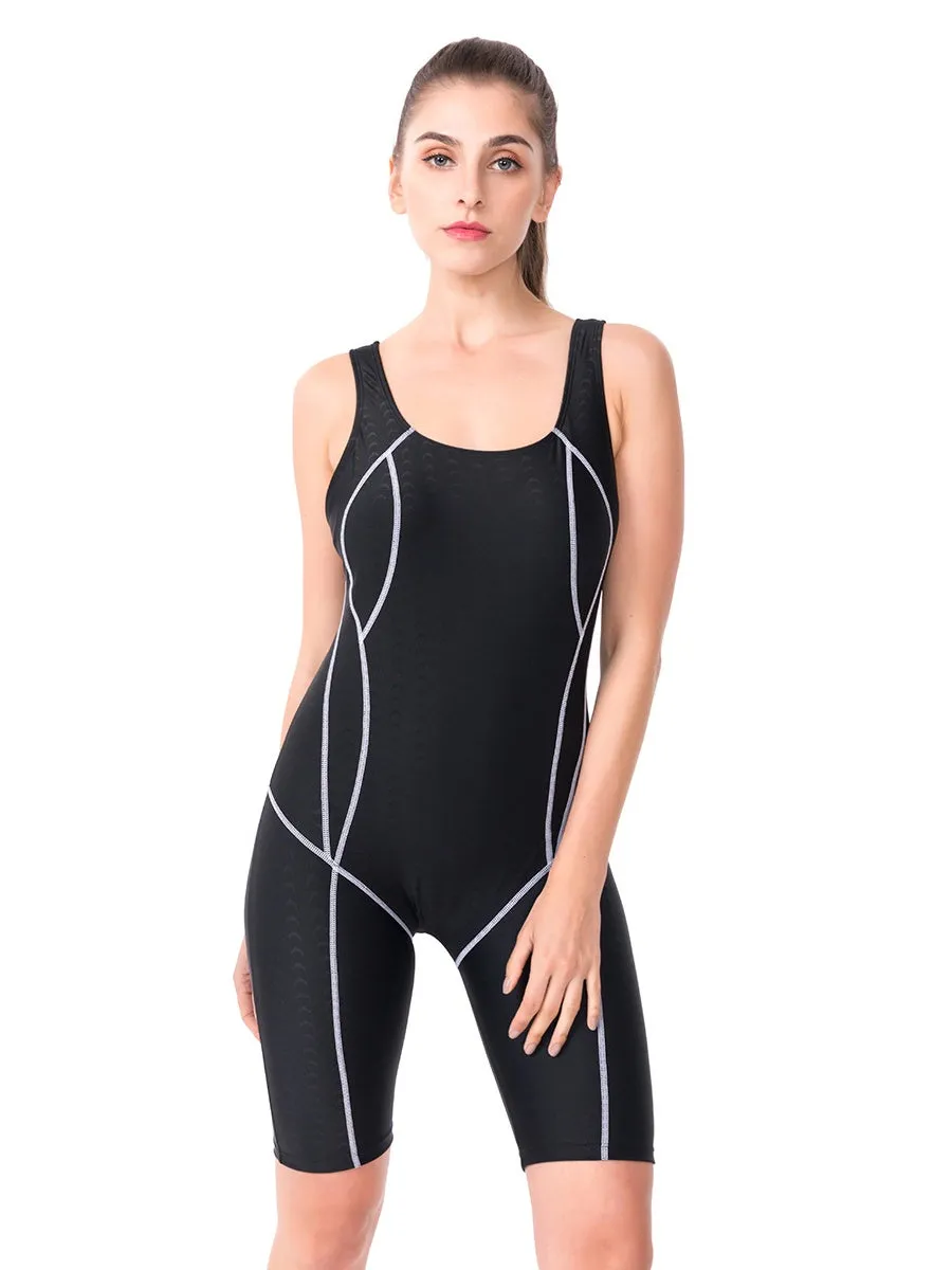 One Piece Bathing Suits Knee Length Bodysuits
