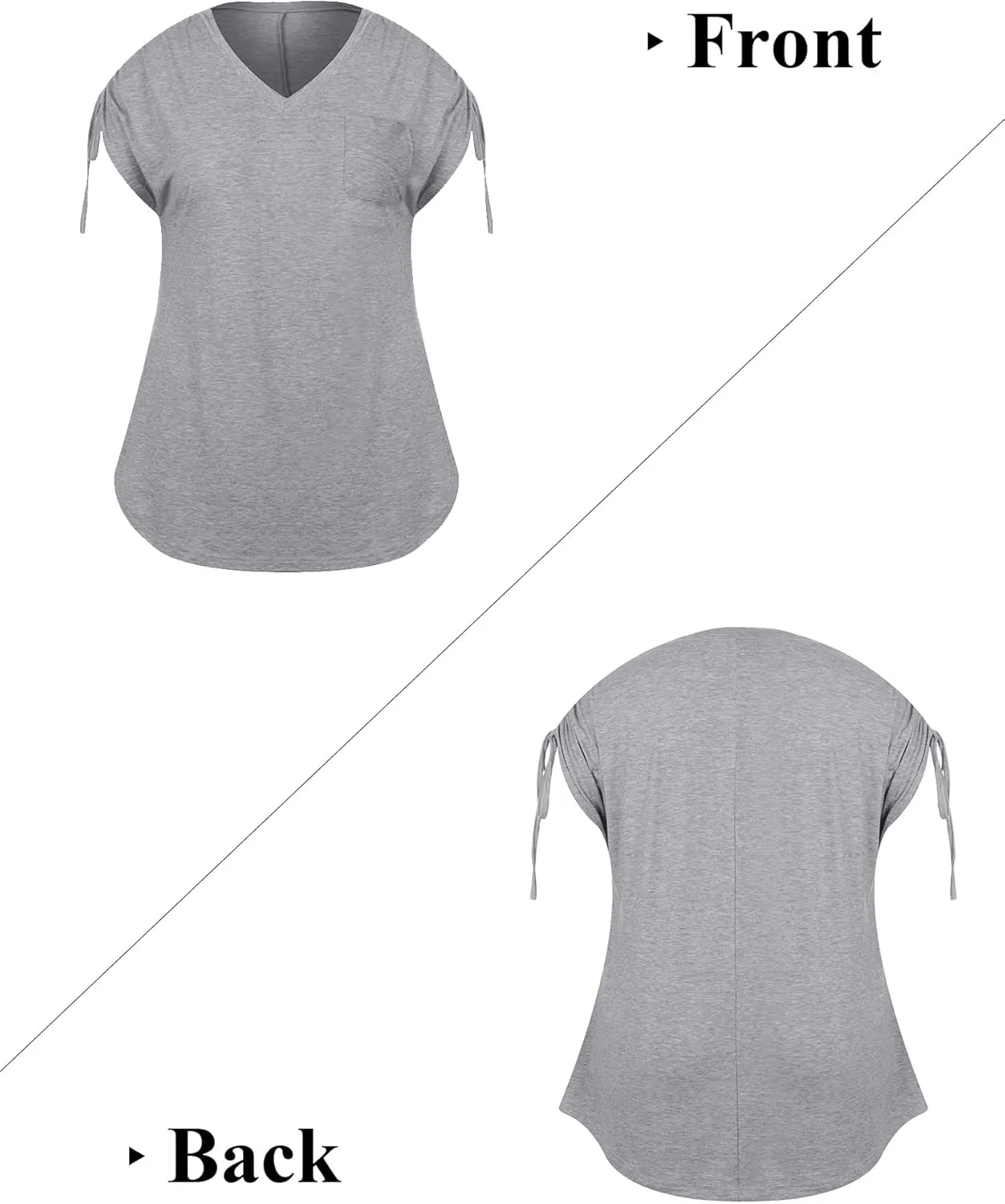 Plus Size Tops for Women - 2025 Summer Casual Shirts Blouse Short Sleeves T-Shirts