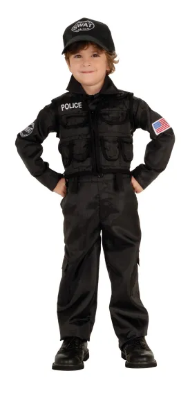 Policeman Swat Toddler Costume 2T-4T