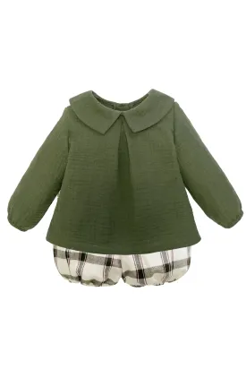 "Ivan" Khaki Cheesecloth Shirt & Jam Pants