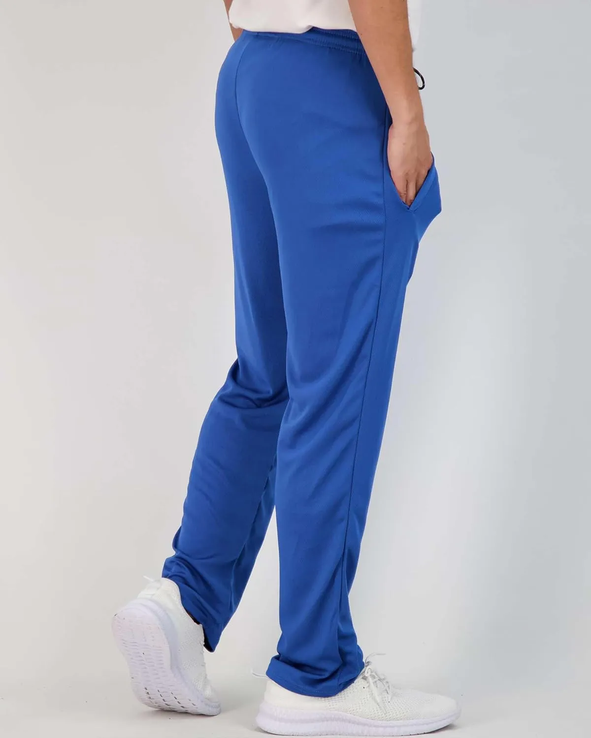 Real Essentials 3 Pack: Men's Mesh Athletic Gym Workout Lounge Open Bottom Sweatpants with Pockets (Available in Big & Tall)