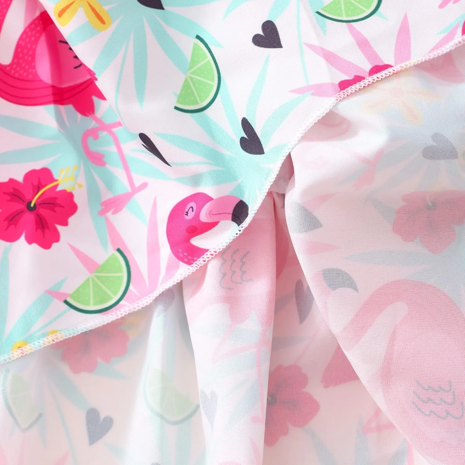 RETSUGO Little Girls Dresses Flutter Sleeve Casual Birthday Party Dress Toddler Kids Swing Twirly Summer Sundress 1-8 Years