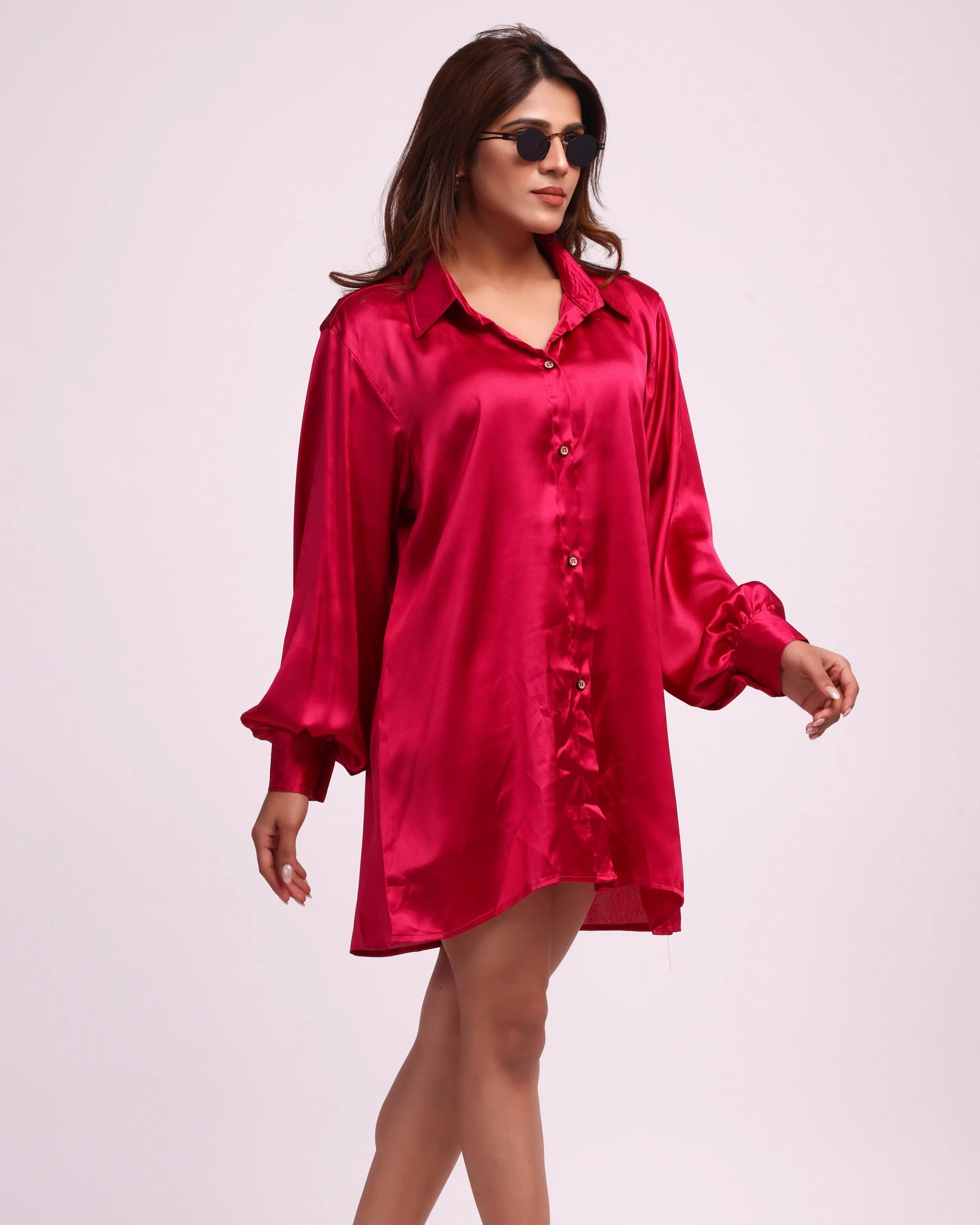 Satin Pink Shirt