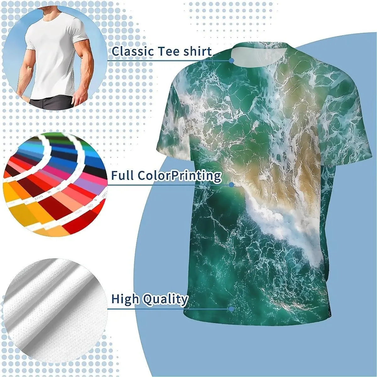 T-Shirts for Men Boys Unisex 3D Printed Shirts Short Sleeve Graphic Tees Shirt