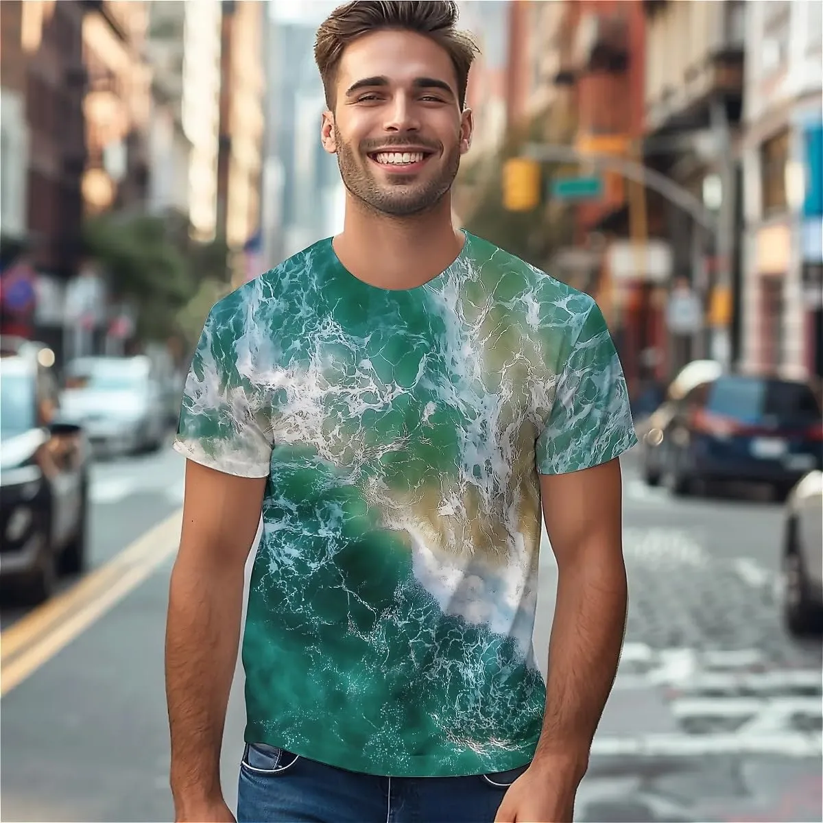 T-Shirts for Men Boys Unisex 3D Printed Shirts Short Sleeve Graphic Tees Shirt