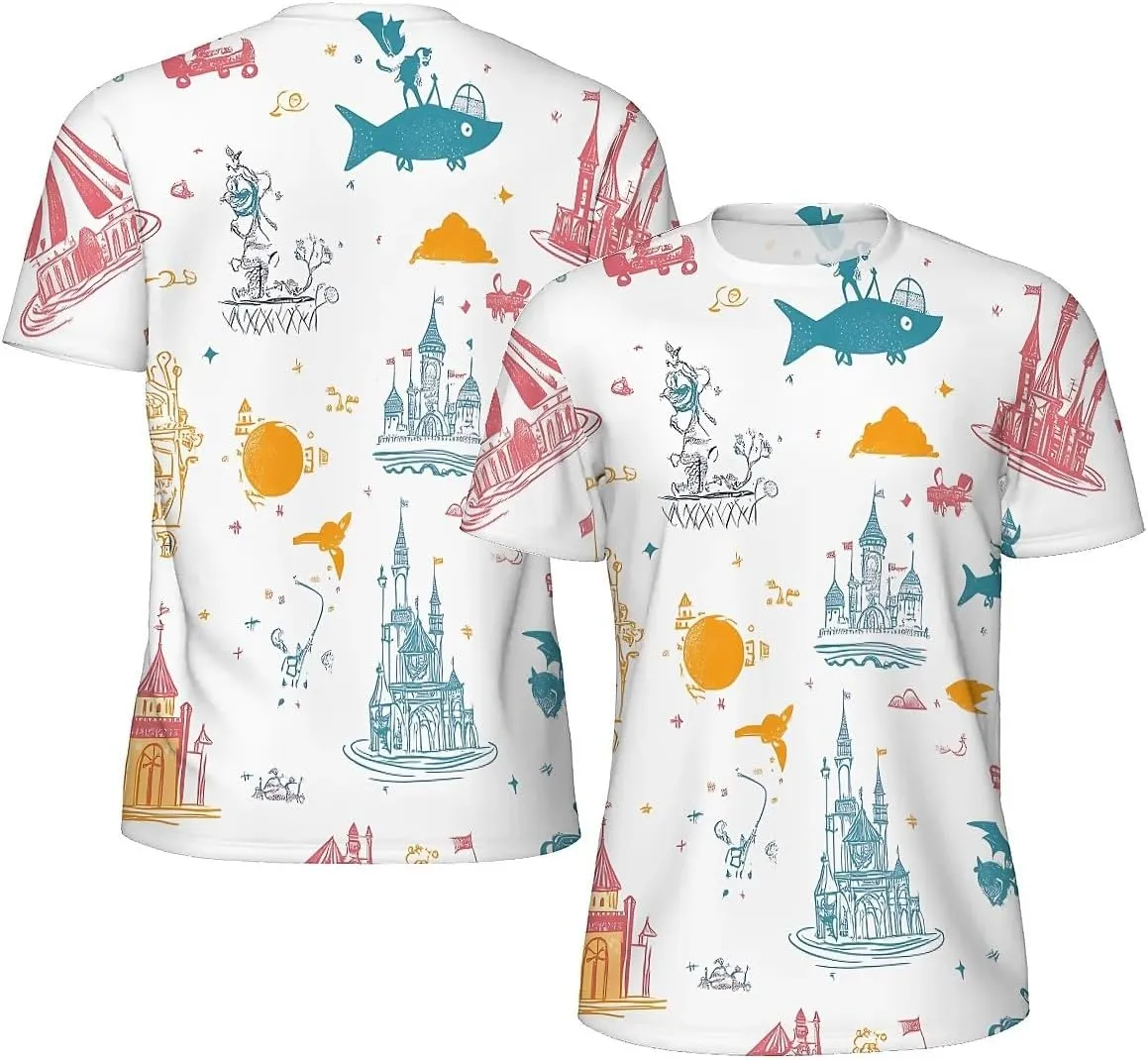 T-Shirts for Men Boys Unisex 3D Printed Shirts Short Sleeve Graphic Tees Shirt