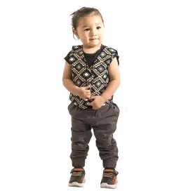 Tan Diamonds Toddler Vest