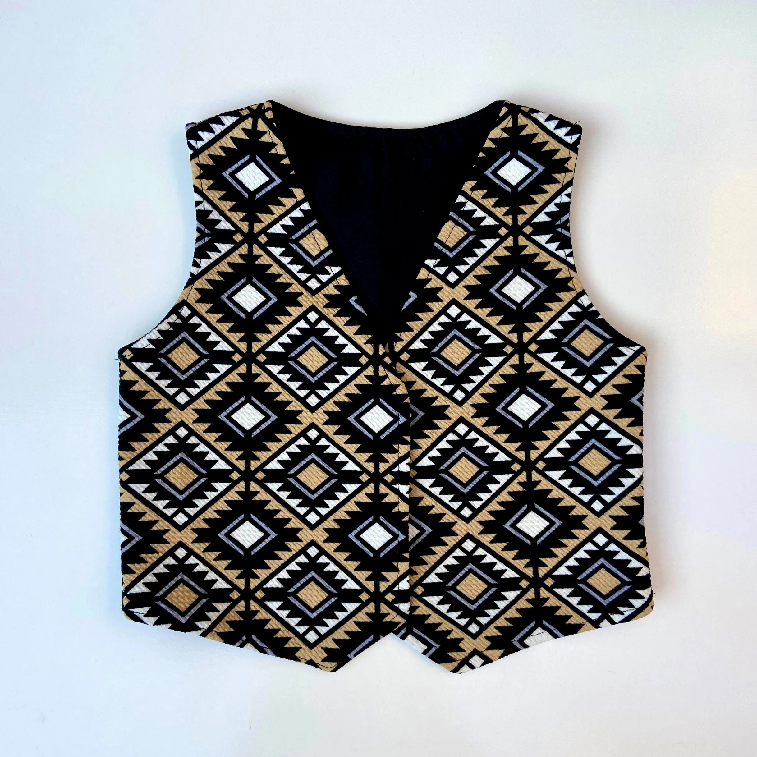 Tan Diamonds Toddler Vest