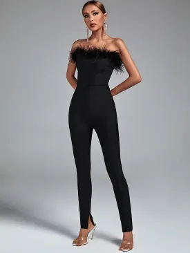 THE AURELIA | FEATHER JUMPSUIT
