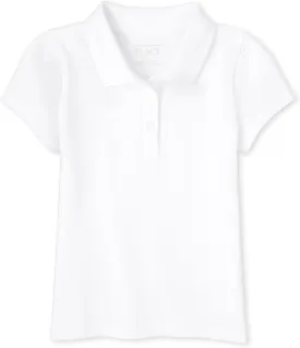 The Children's Place Baby Girls' and Toddler Short Sleeve Pique Polo