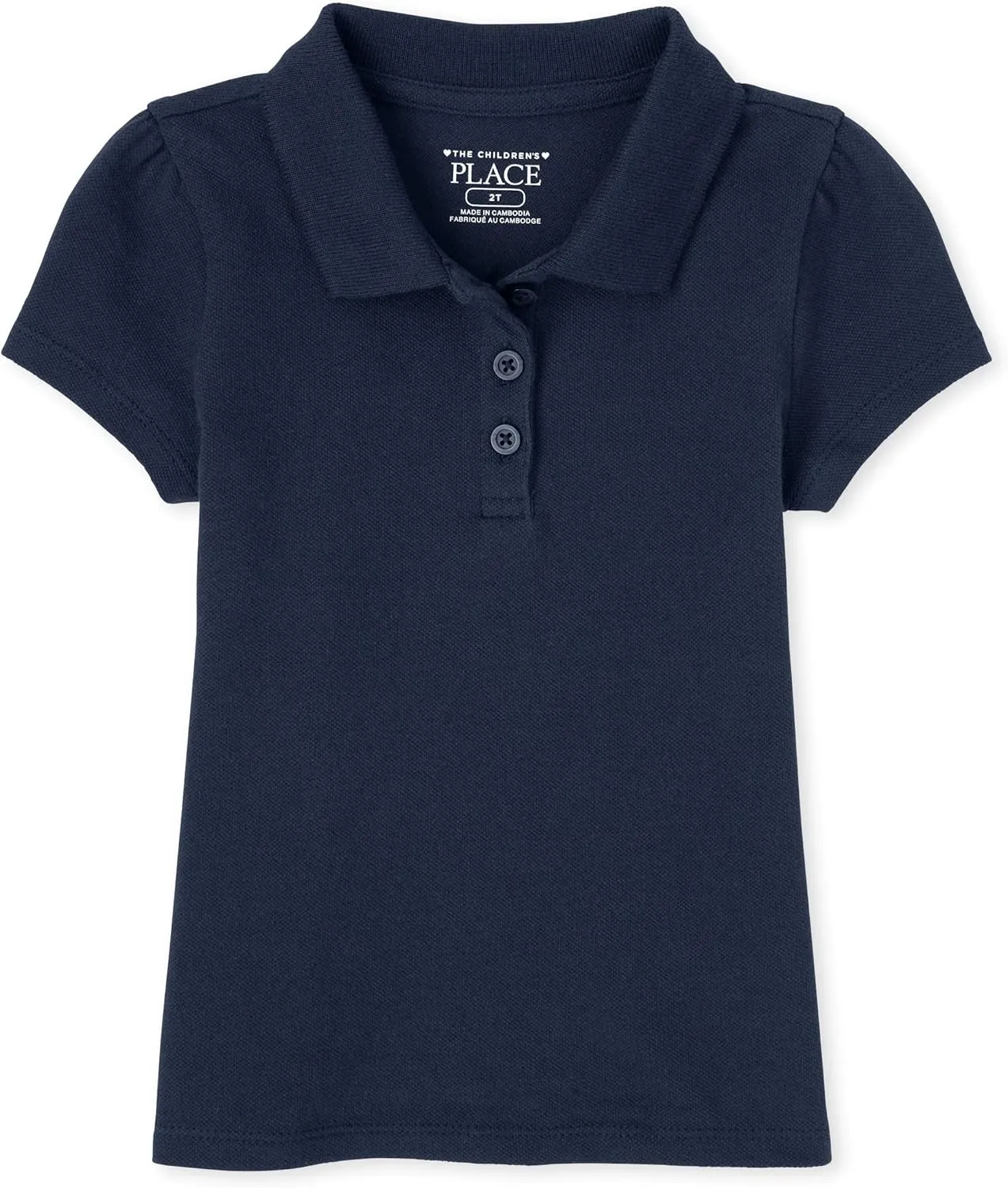 The Children's Place Baby Girls' and Toddler Short Sleeve Pique Polo