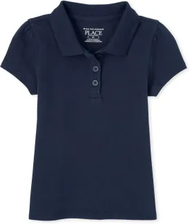 The Children's Place Baby Girls' and Toddler Short Sleeve Pique Polo