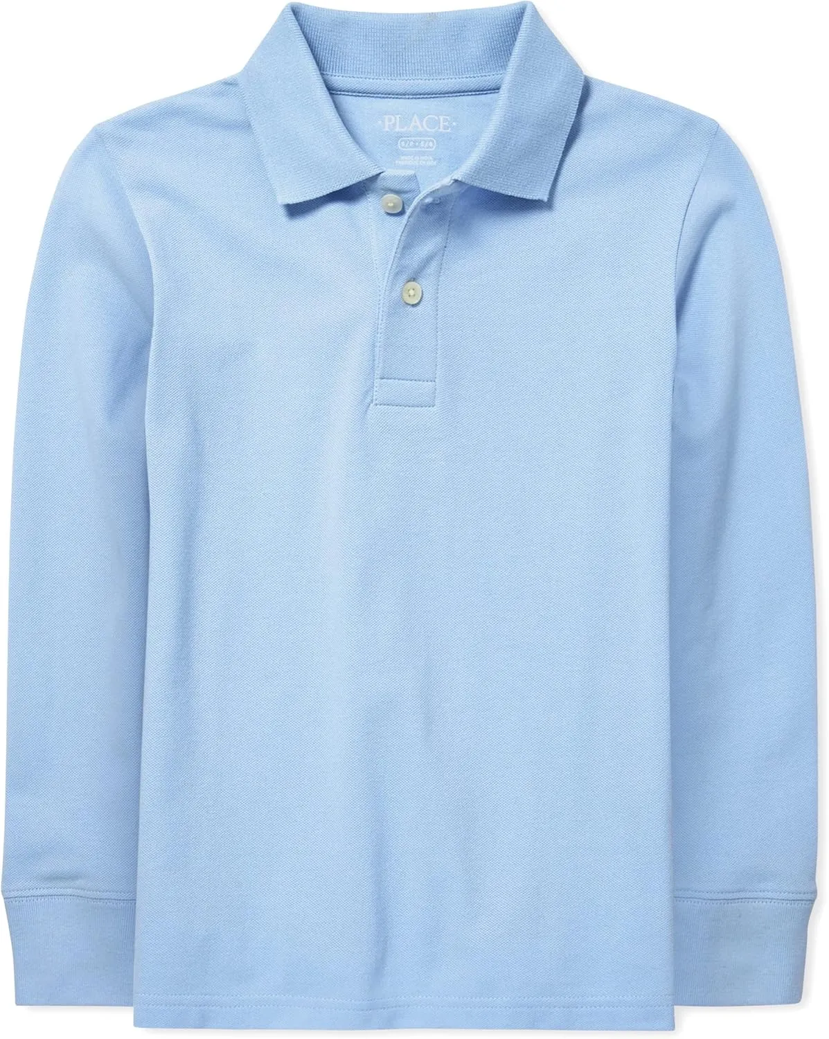 The Children's Place boys Long Sleeve Pique Polo