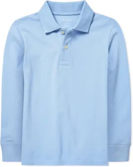 The Children's Place boys Long Sleeve Pique Polo