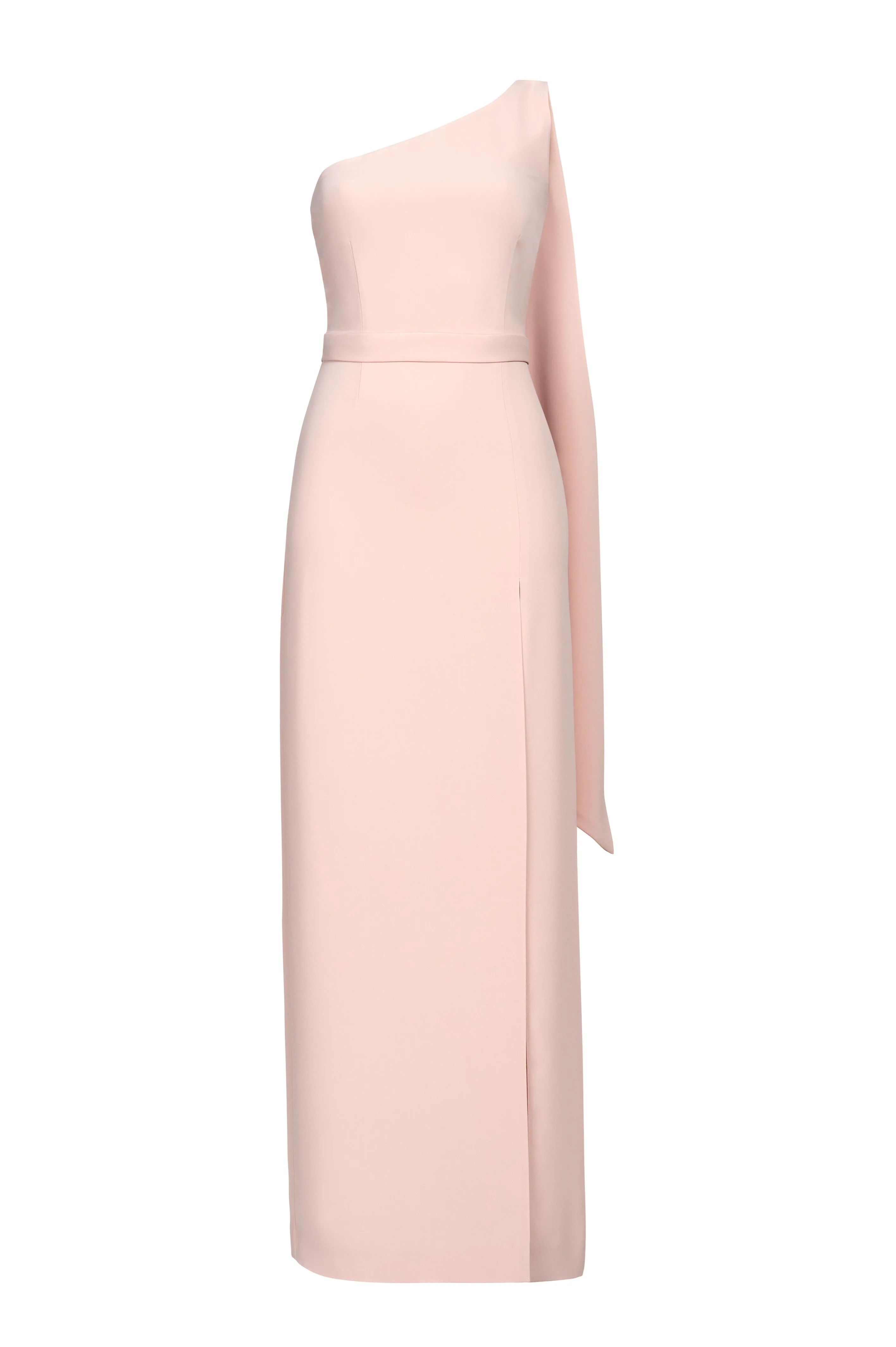 TOSKA pastel pink one shoulder maxi dress