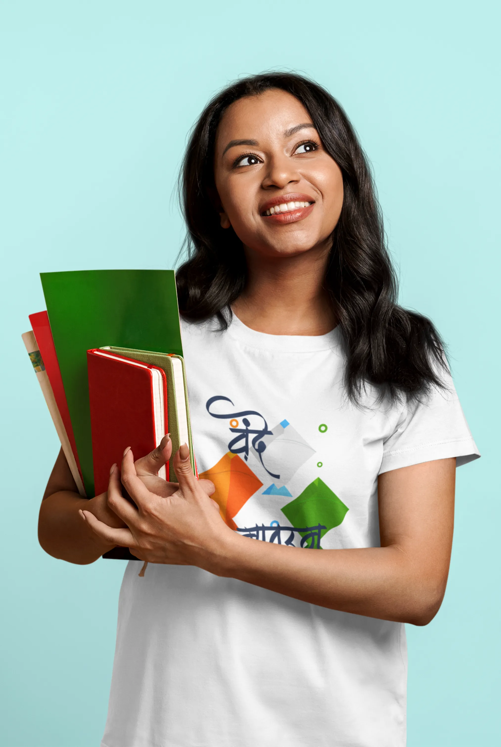 Vande Mataram White Printed T-shirt for women