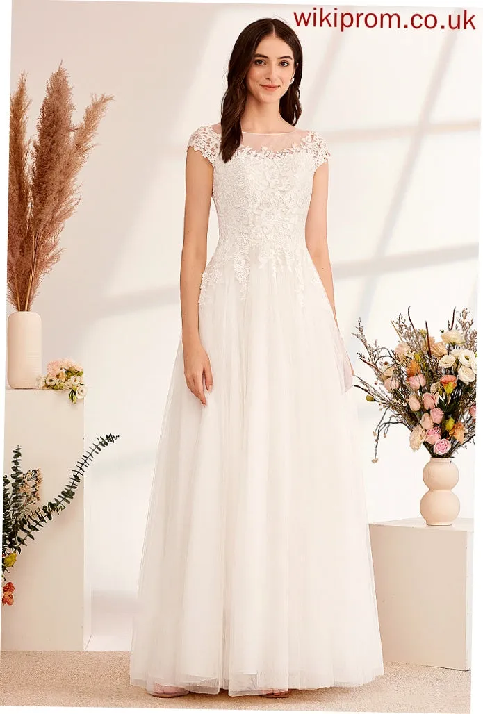 Wedding Dresses Illusion Lace Dress Floor-Length Ball-Gown/Princess With Yesenia Wedding