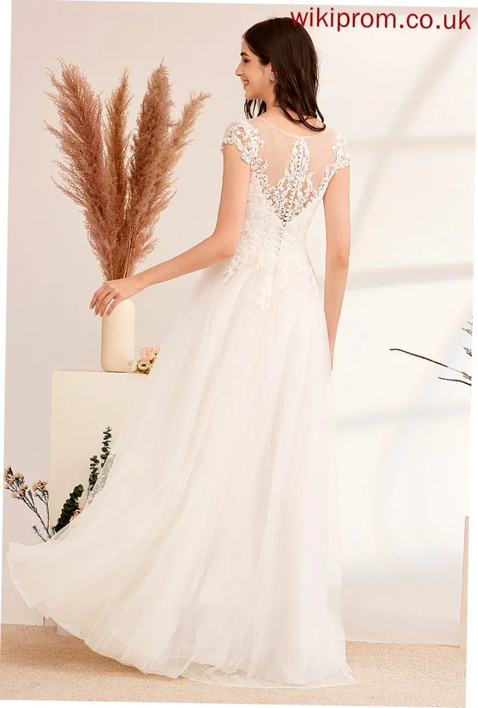 Wedding Dresses Illusion Lace Dress Floor-Length Ball-Gown/Princess With Yesenia Wedding