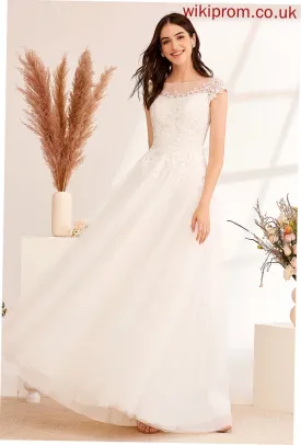 Wedding Dresses Illusion Lace Dress Floor-Length Ball-Gown/Princess With Yesenia Wedding