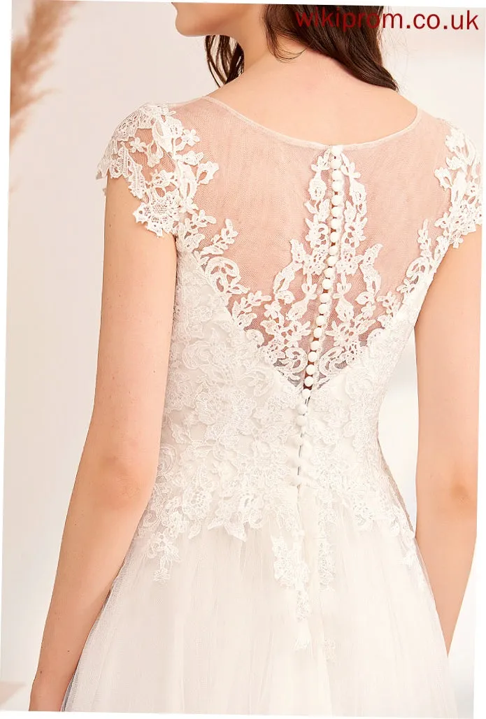 Wedding Dresses Illusion Lace Dress Floor-Length Ball-Gown/Princess With Yesenia Wedding