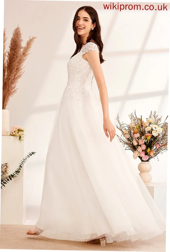 Wedding Dresses Illusion Lace Dress Floor-Length Ball-Gown/Princess With Yesenia Wedding