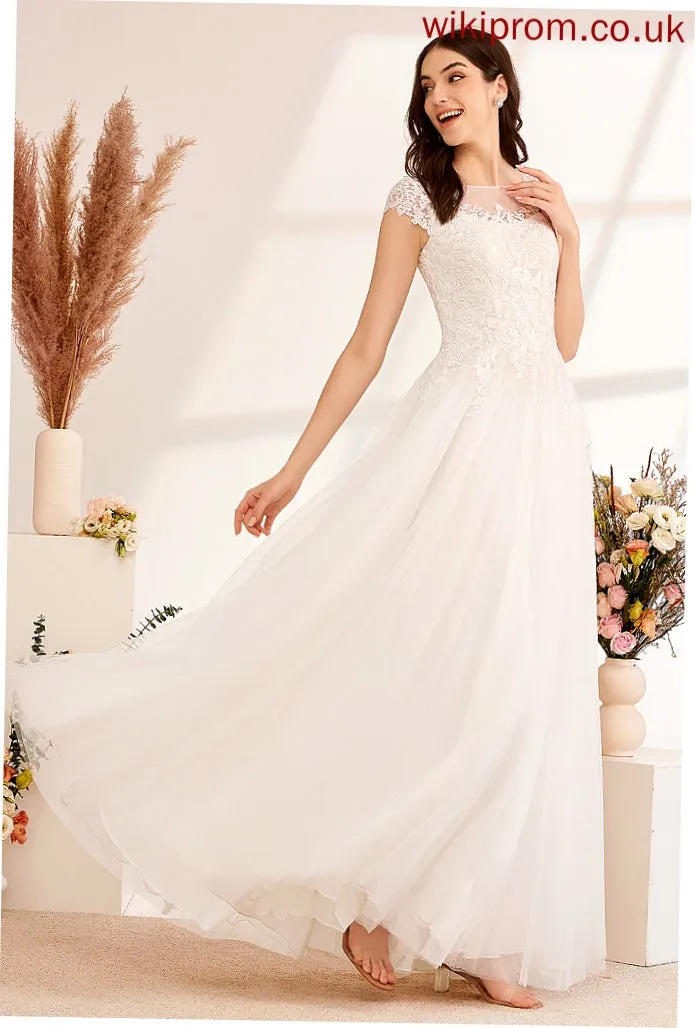 Wedding Dresses Illusion Lace Dress Floor-Length Ball-Gown/Princess With Yesenia Wedding