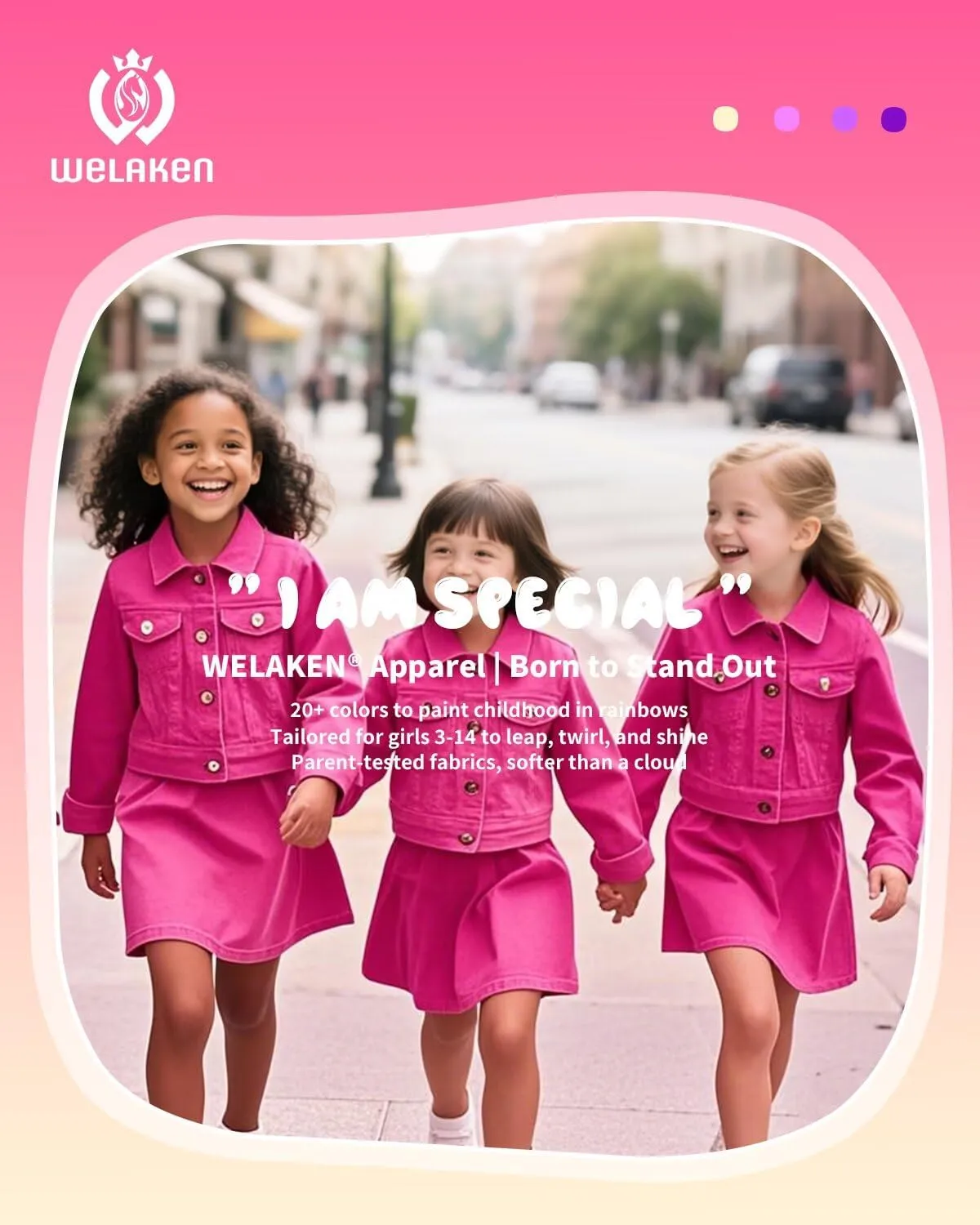 WELAKEN Denim Skirt Sets for Girls Kids & Teen (Jean Jacket   Mini Skirts) II Girl's Clothing Sets