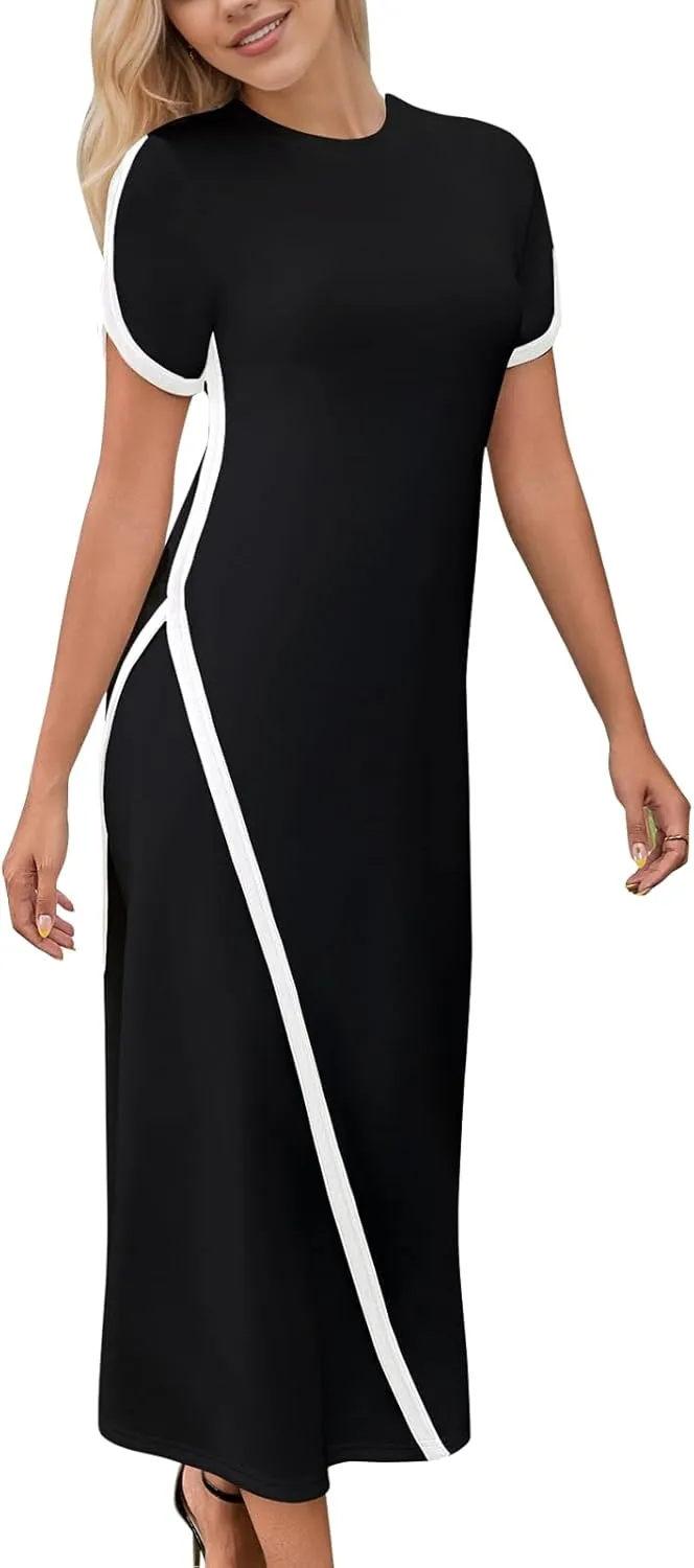 Women's 2025 Summer Formal Dresses Elegant Evening Party Cocktail Sexy Ruched Wedding Guest Maxi Dress