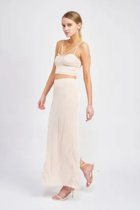 Women's High Waist Maxi Skirt